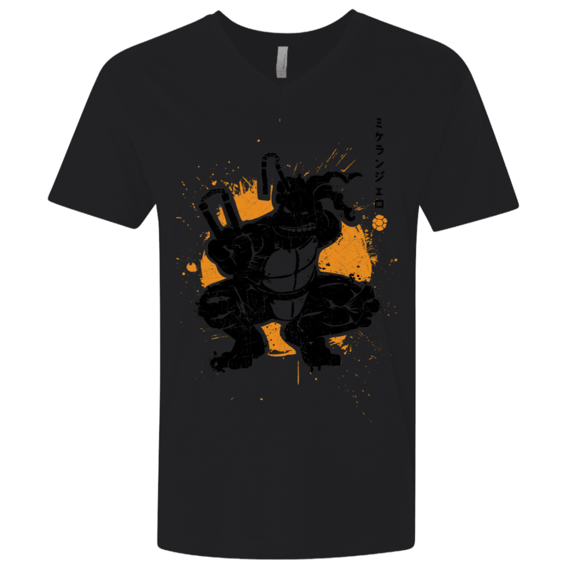 T-Shirts Black / X-Small TMNT - Nunchaku Warrior Men's Premium V-Neck