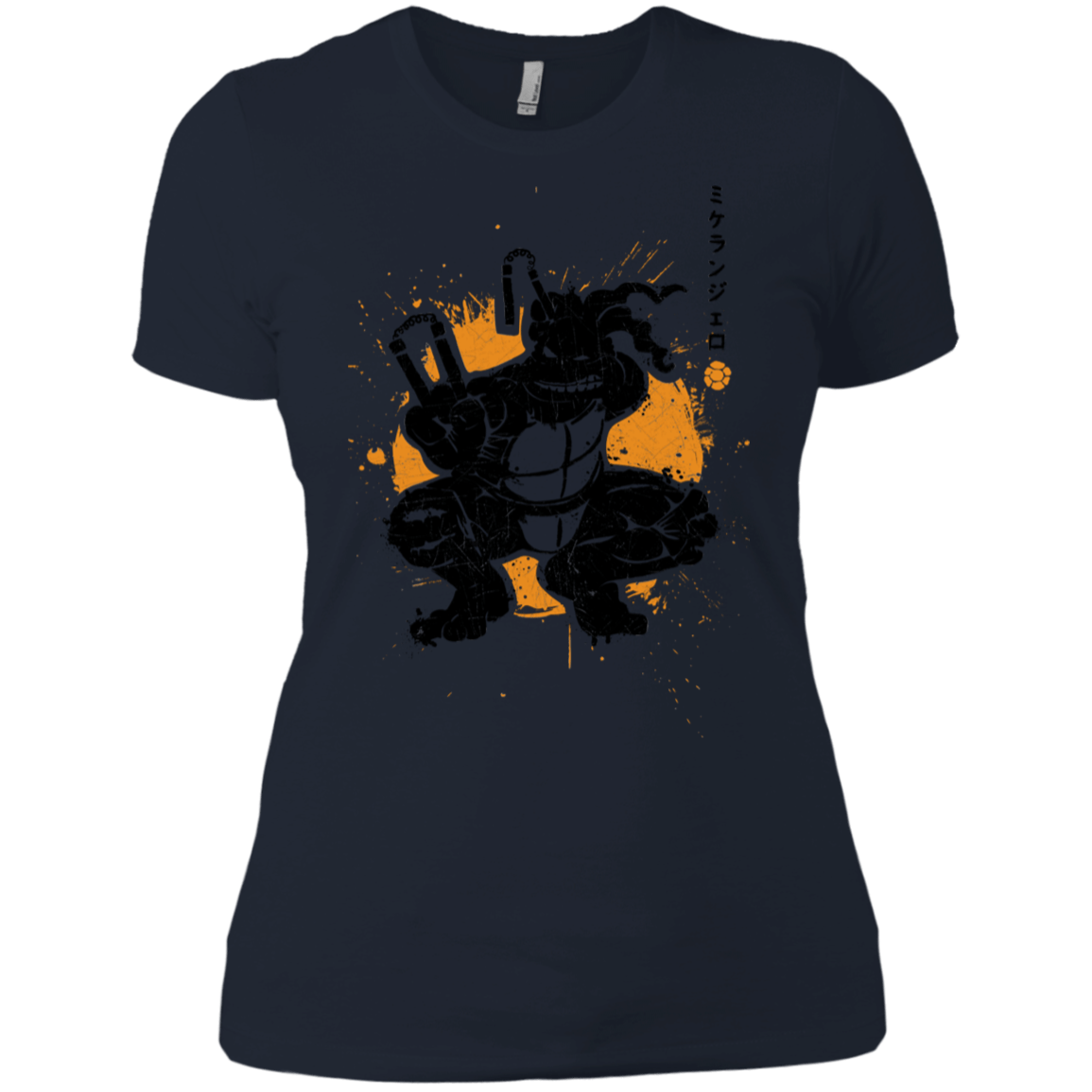 T-Shirts Midnight Navy / X-Small TMNT - Nunchaku Warrior Women's Premium T-Shirt