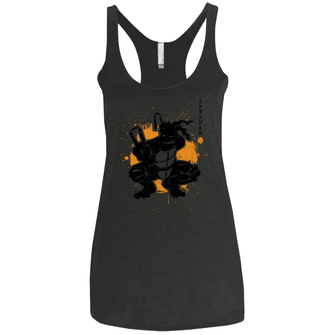 T-Shirts Vintage Black / X-Small TMNT - Nunchaku Warrior Women's Triblend Racerback Tank