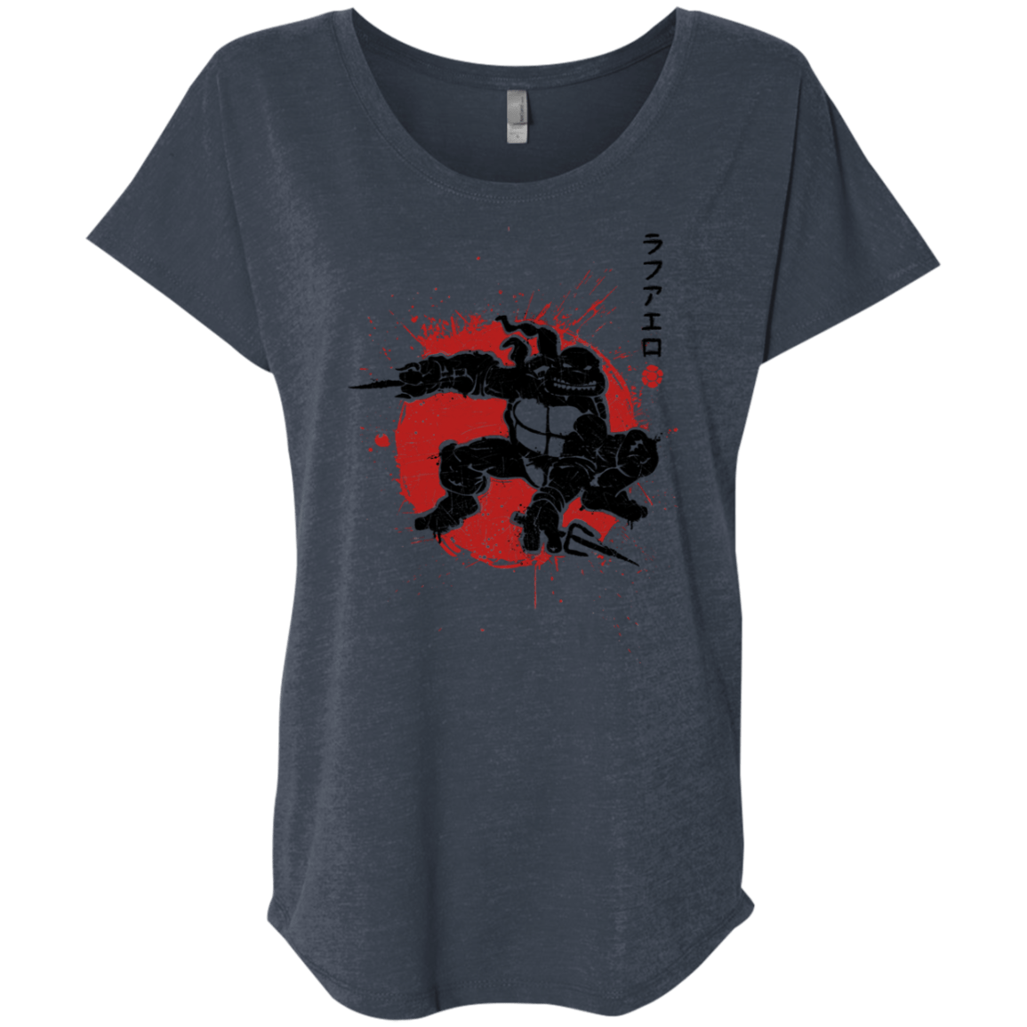 T-Shirts Vintage Navy / X-Small TMNT - Sai Warrior Triblend Dolman Sleeve