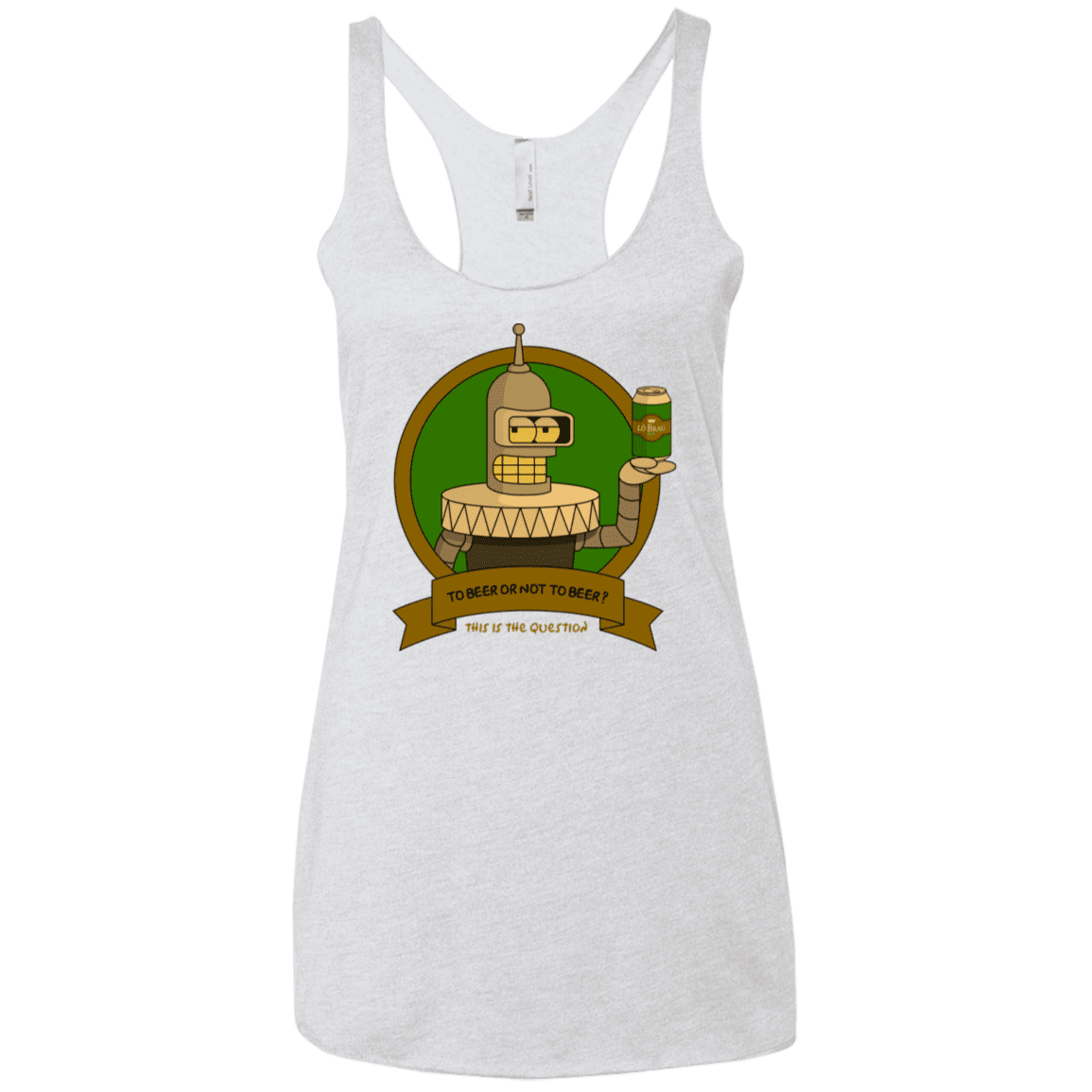 T-Shirts Heather White / X-Small To Beer or not to Beer Bender Edition Women's Triblend Racerback Tank