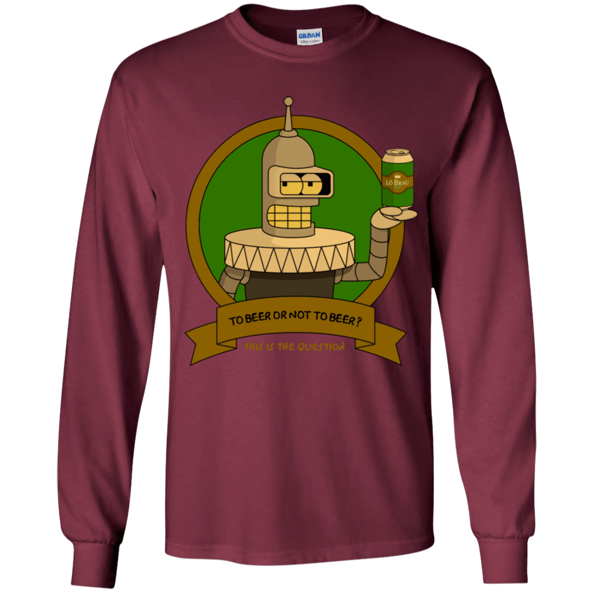 T-Shirts Maroon / YS To Beer or not to Beer Bender Edition Youth Long Sleeve T-Shirt
