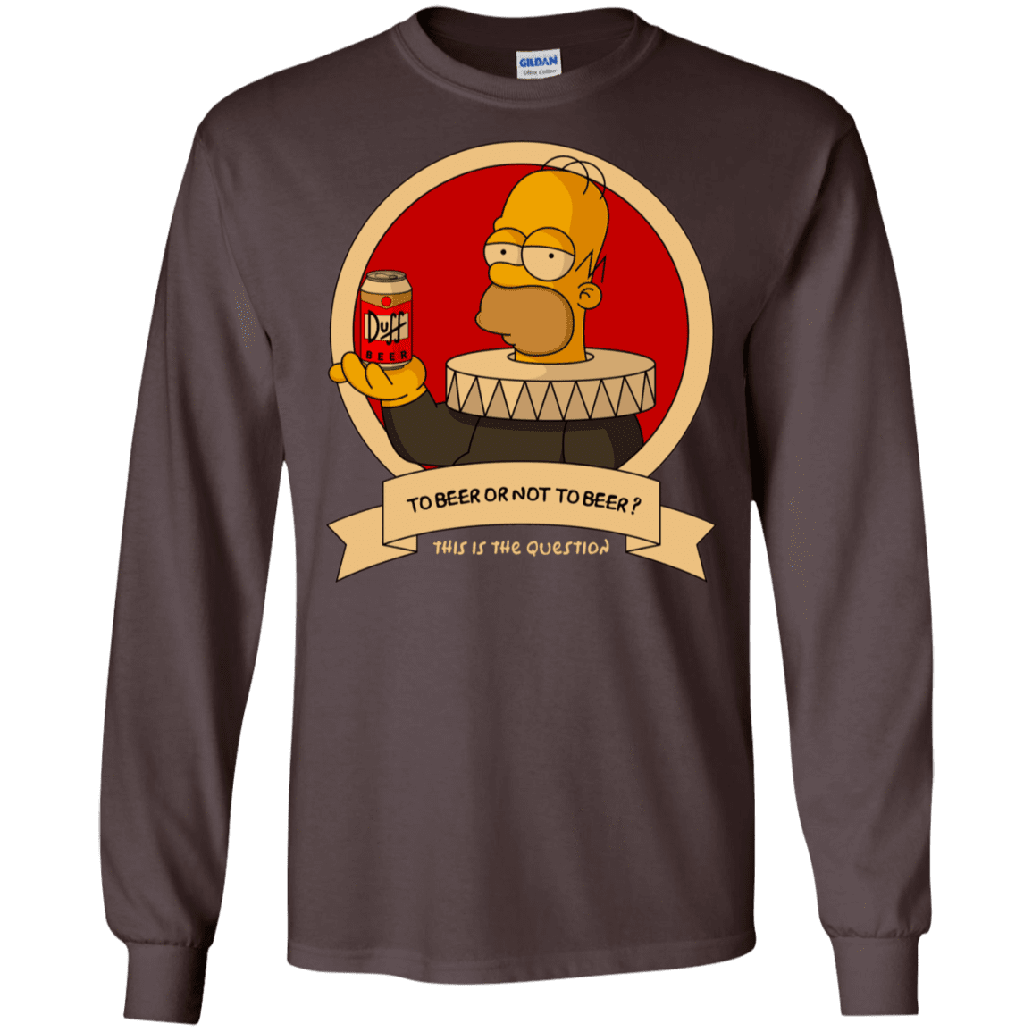 T-Shirts Dark Chocolate / S To Beer or not to Beer Men's Long Sleeve T-Shirt