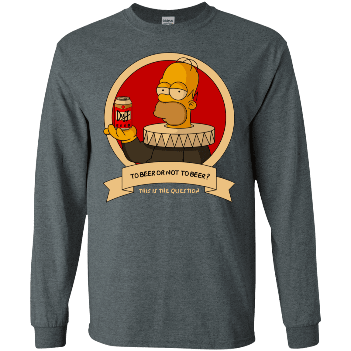 T-Shirts Dark Heather / S To Beer or not to Beer Men's Long Sleeve T-Shirt