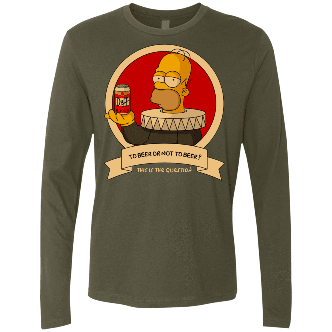 T-Shirts Military Green / S To Beer or not to Beer Men's Premium Long Sleeve