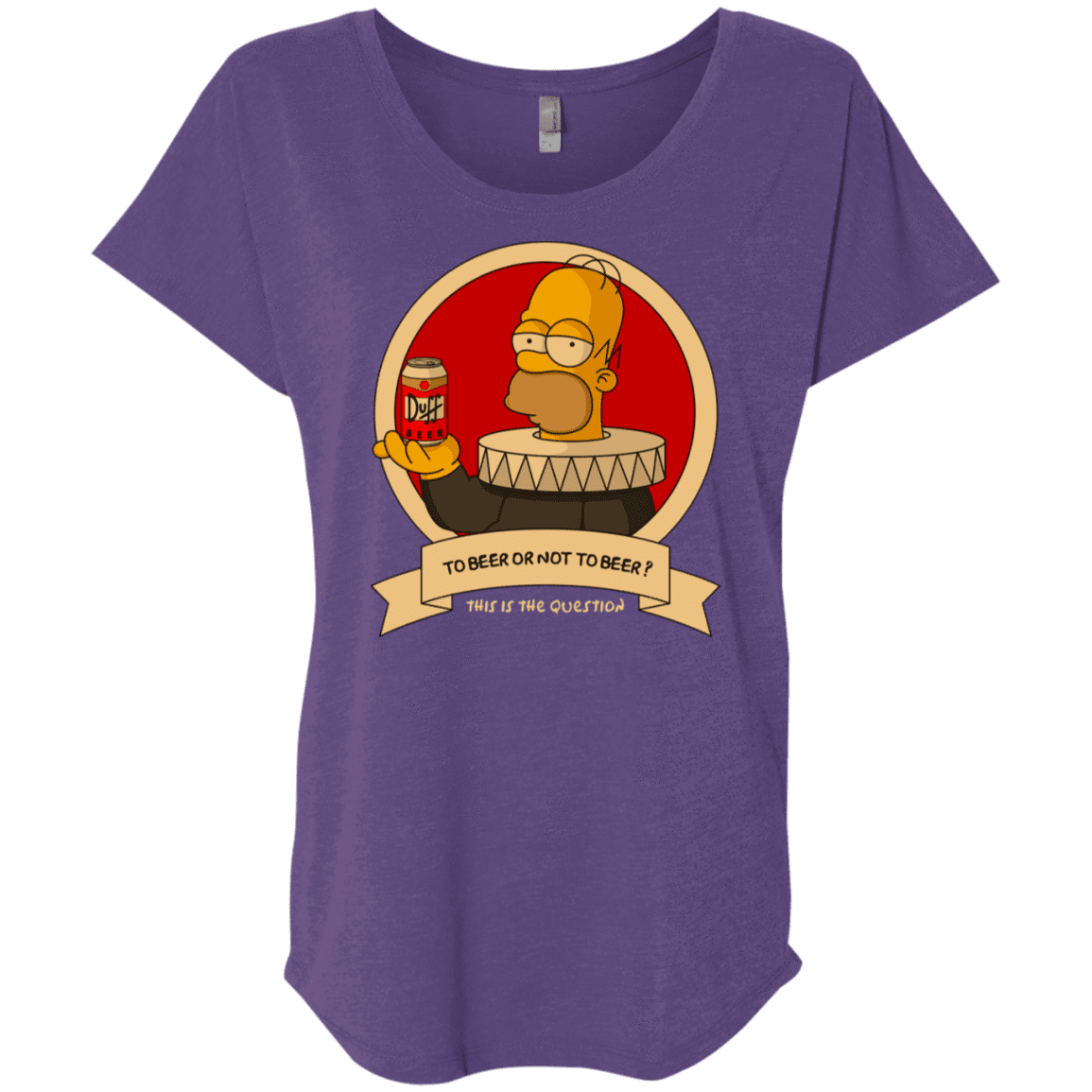 T-Shirts Purple Rush / X-Small To Beer or not to Beer Triblend Dolman Sleeve