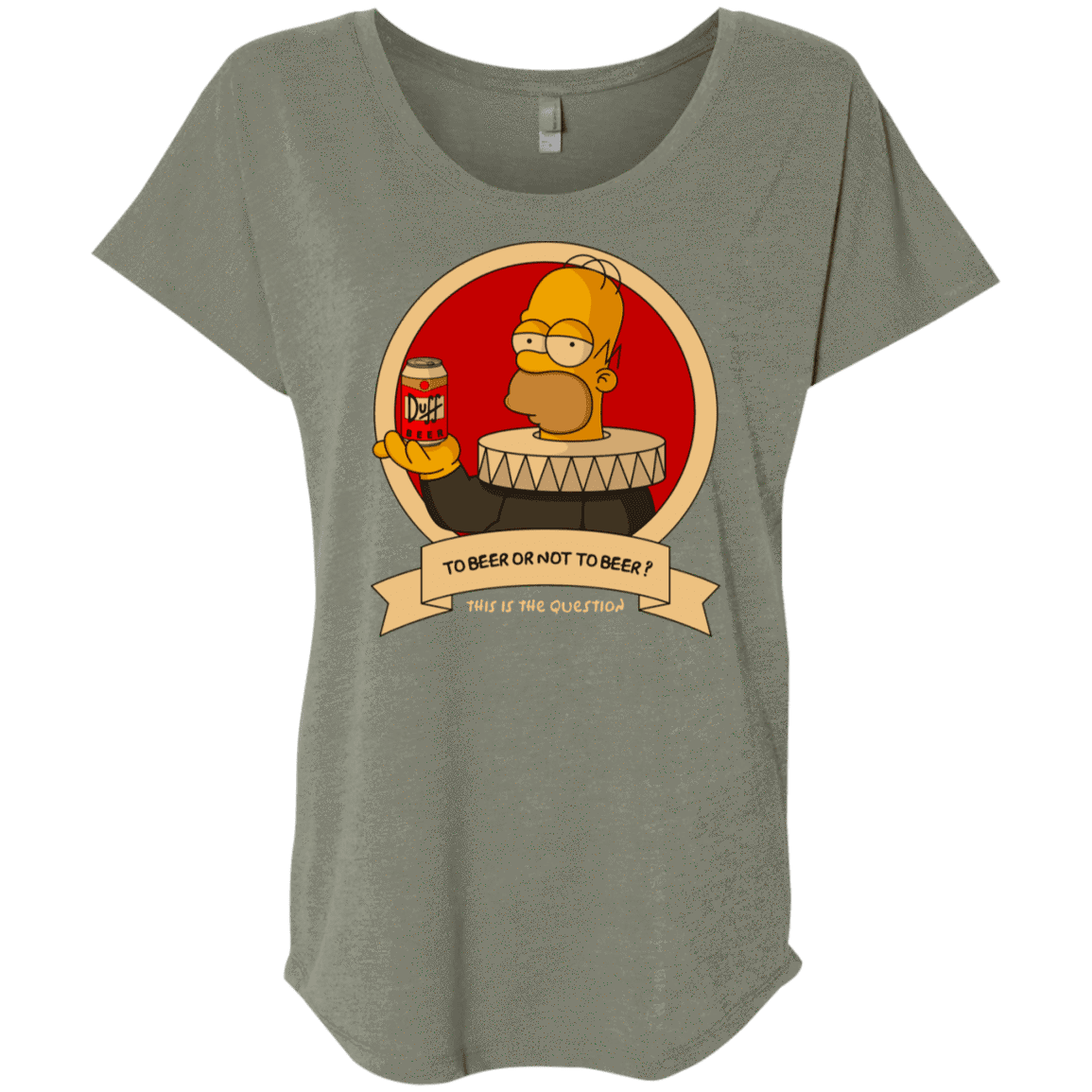 T-Shirts Venetian Grey / X-Small To Beer or not to Beer Triblend Dolman Sleeve