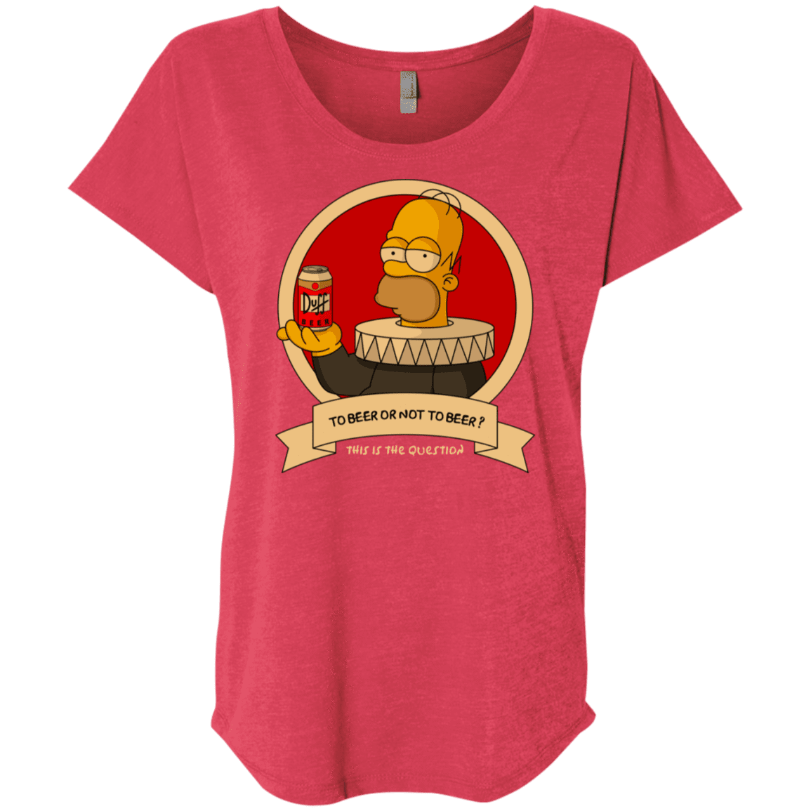 T-Shirts Vintage Red / X-Small To Beer or not to Beer Triblend Dolman Sleeve