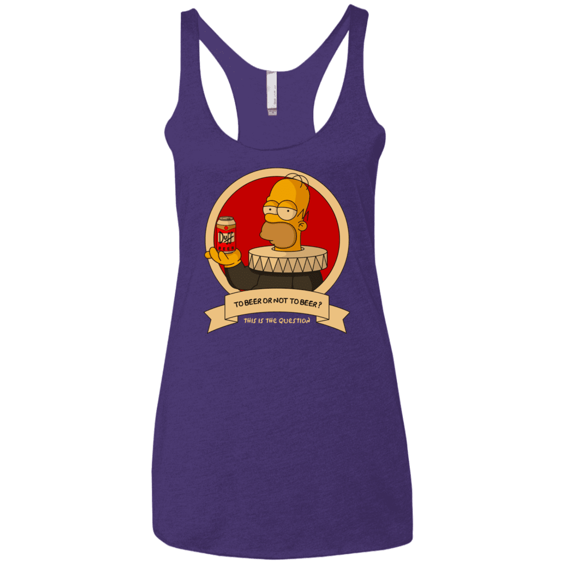 T-Shirts Purple Rush / X-Small To Beer or not to Beer Women's Triblend Racerback Tank