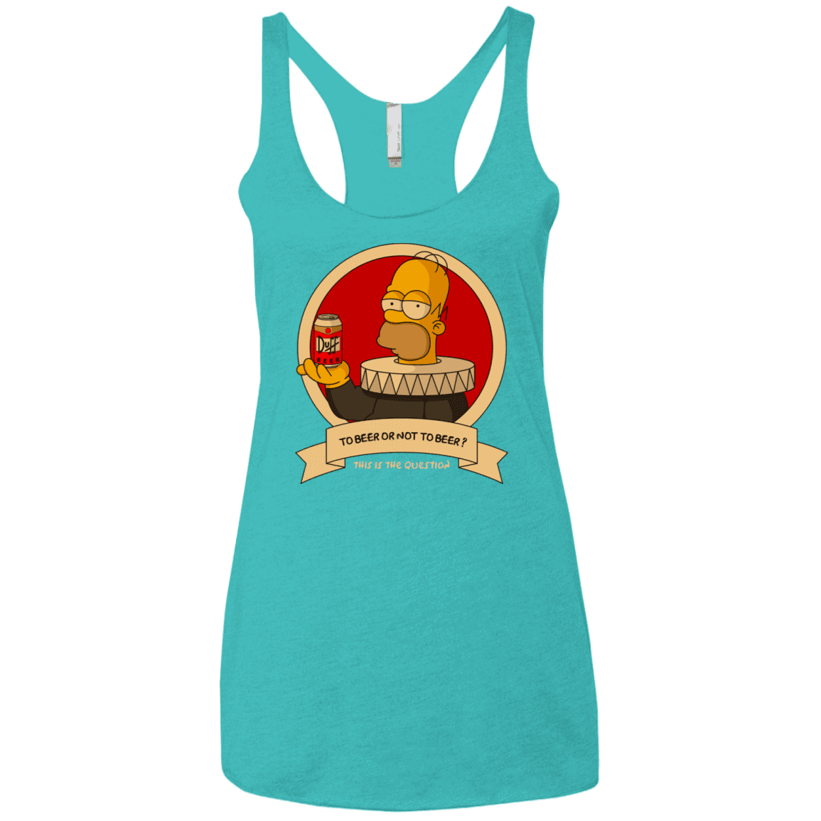 T-Shirts Tahiti Blue / X-Small To Beer or not to Beer Women's Triblend Racerback Tank