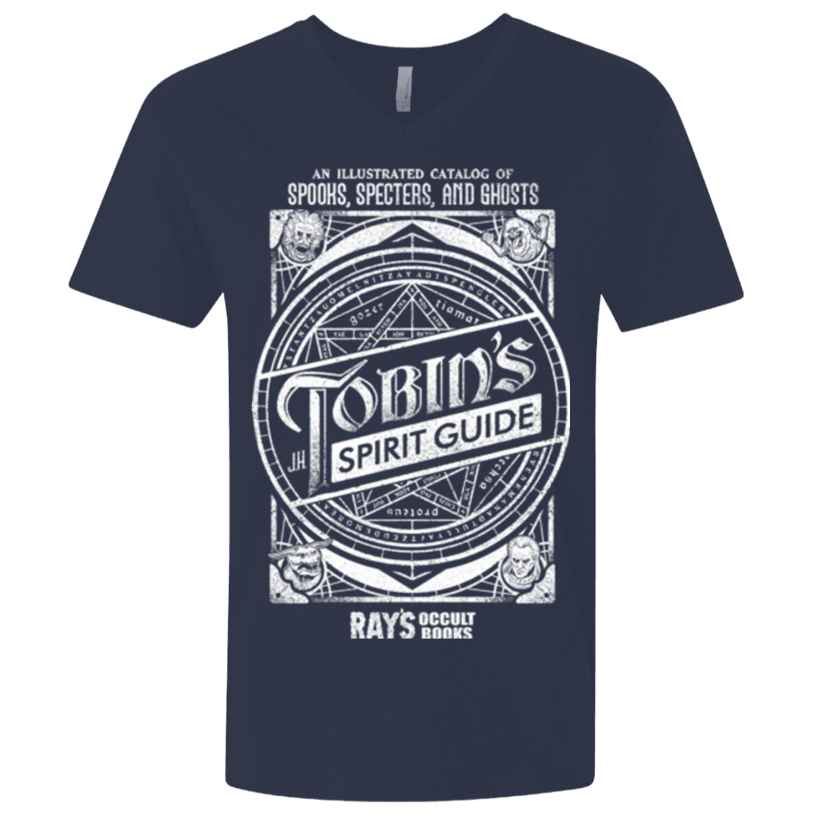 T-Shirts Midnight Navy / X-Small Tobin's Spirit Guide Men's Premium V-Neck