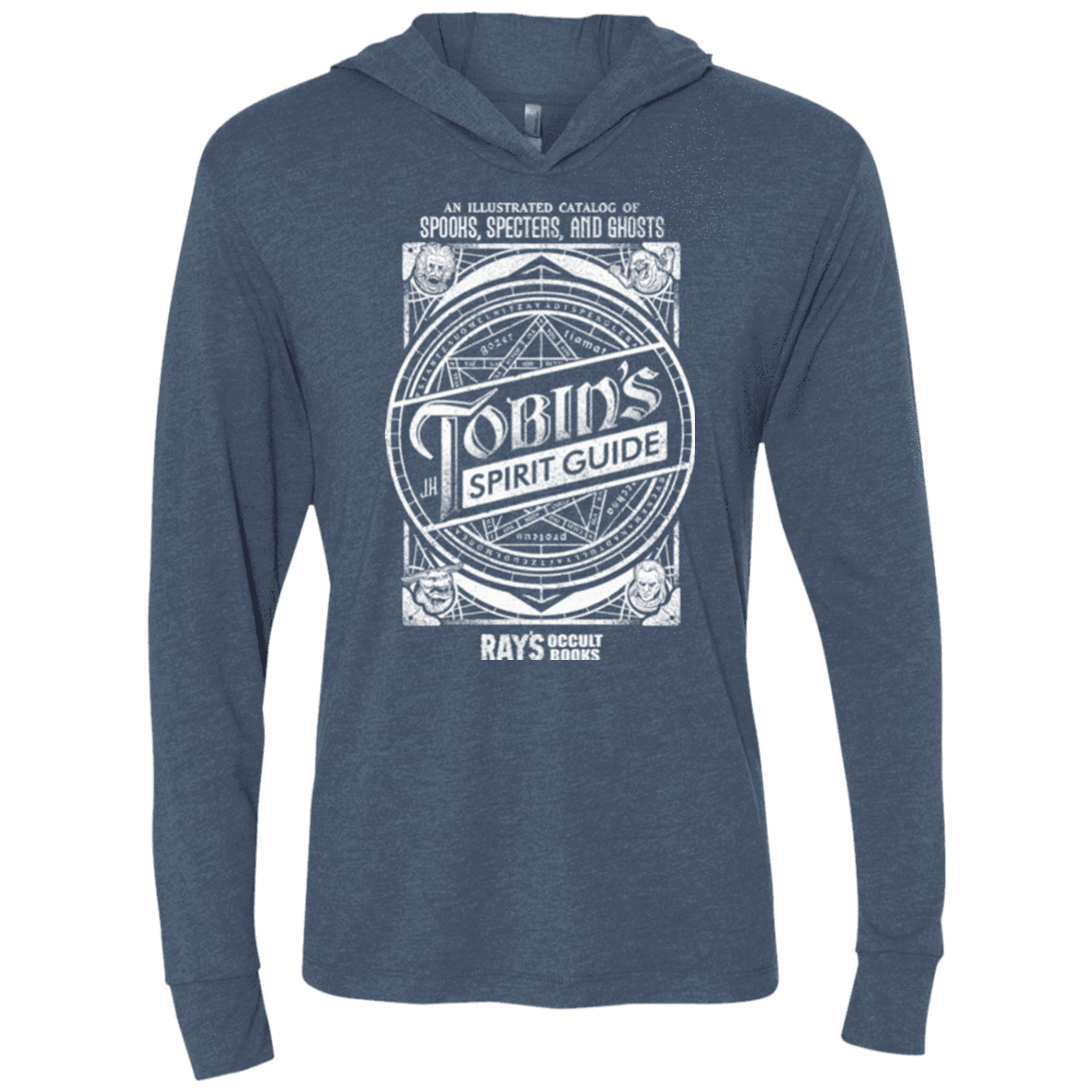 T-Shirts Indigo / X-Small Tobin's Spirit Guide Triblend Long Sleeve Hoodie Tee