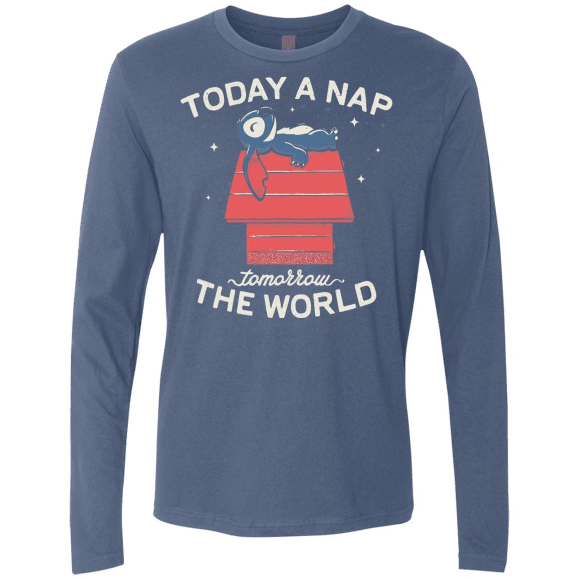 T-Shirts Indigo / S Today a Nap Tomorrow the World Men's Premium Long Sleeve