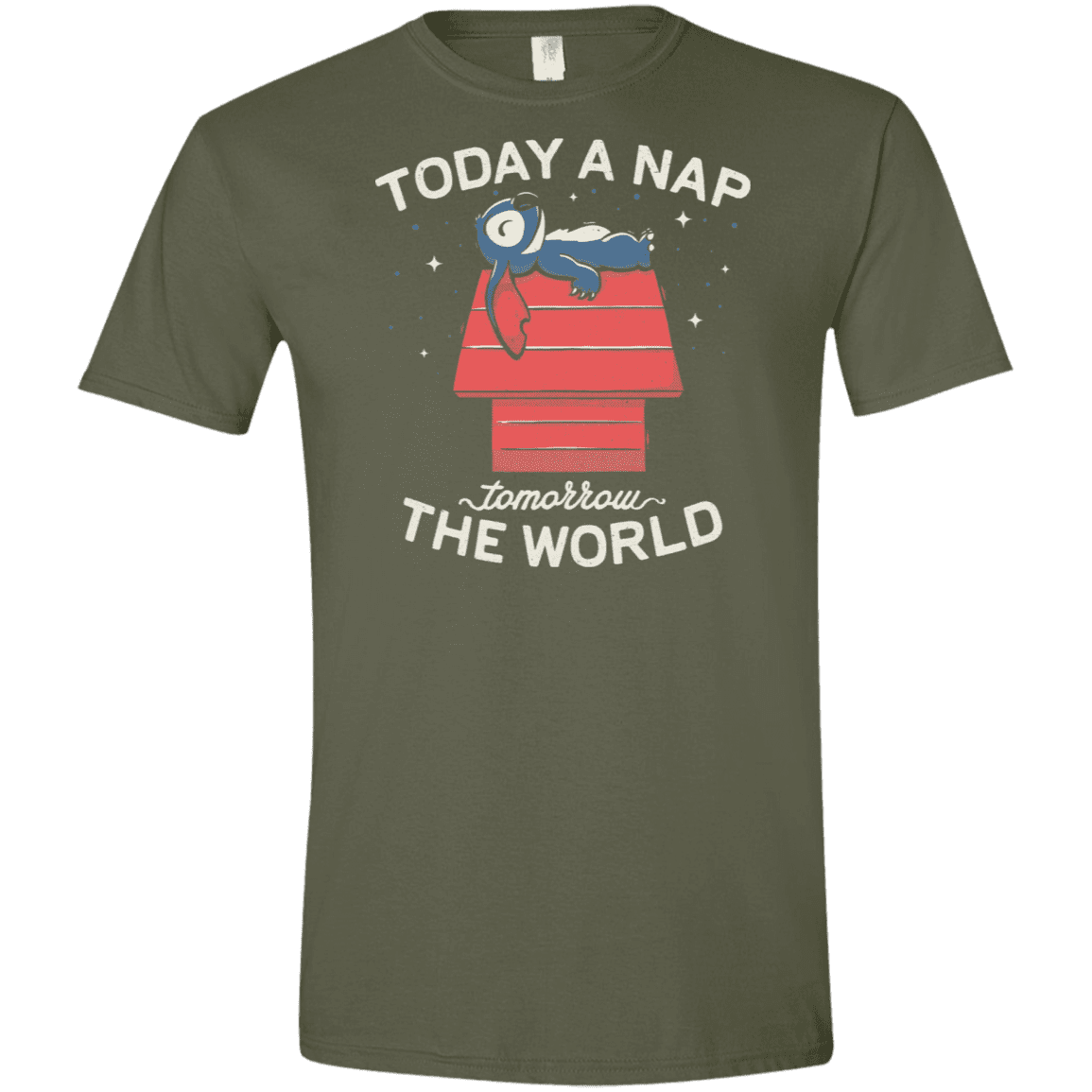 T-Shirts Military Green / S Today a Nap Tomorrow the World Men's Semi-Fitted Softstyle