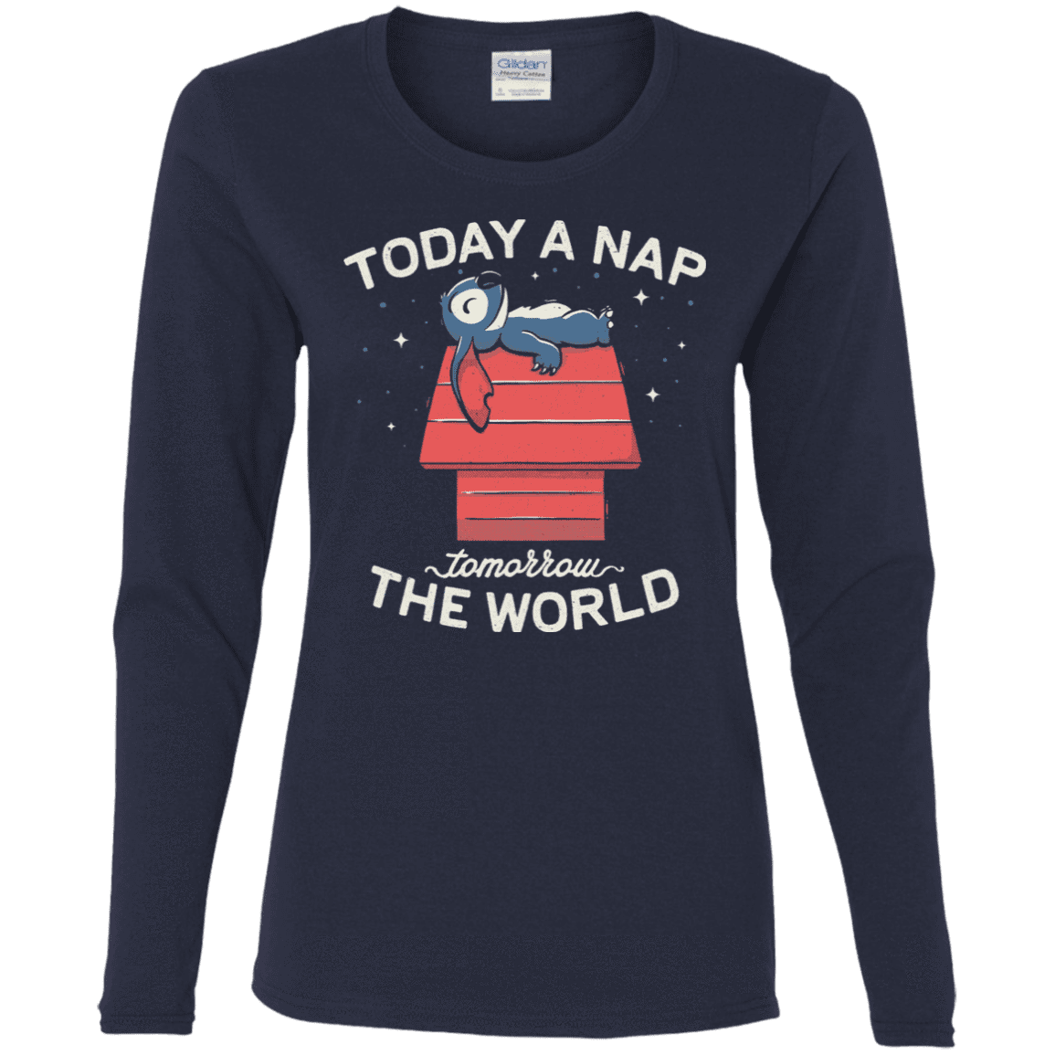 T-Shirts Navy / S Today a Nap Tomorrow the World Women's Long Sleeve T-Shirt
