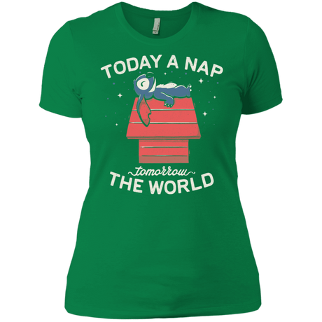 T-Shirts Kelly Green / X-Small Today a Nap Tomorrow the World Women's Premium T-Shirt