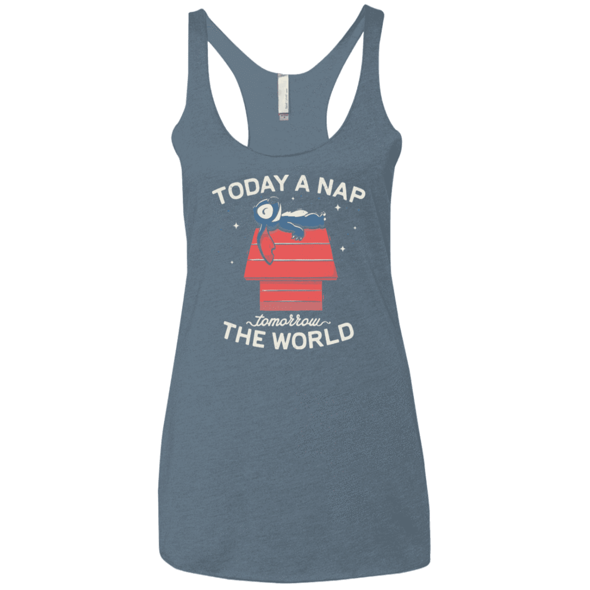 T-Shirts Indigo / X-Small Today a Nap Tomorrow the World Women's Triblend Racerback Tank