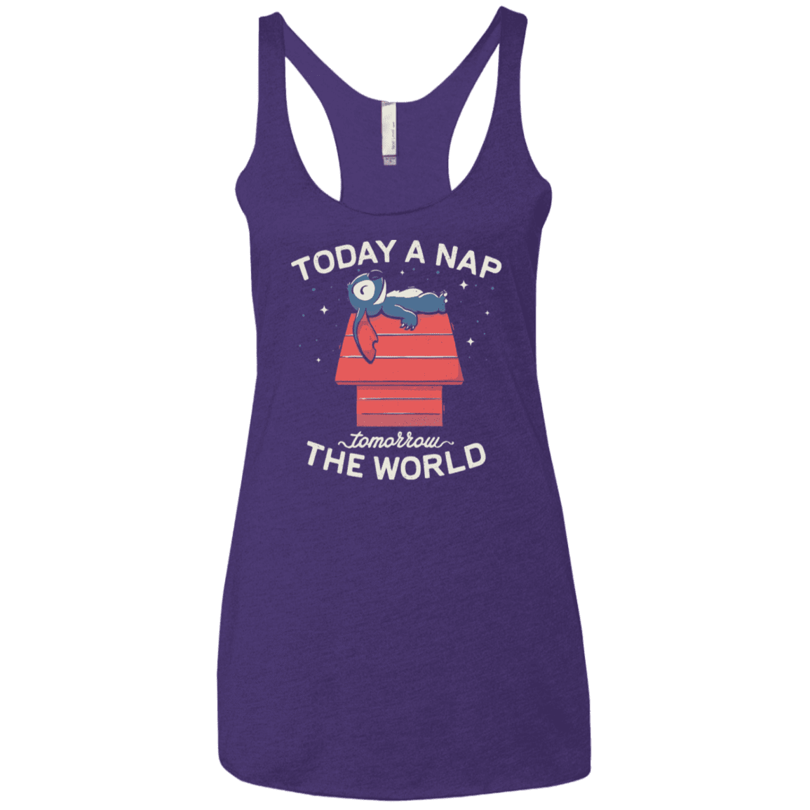 T-Shirts Purple Rush / X-Small Today a Nap Tomorrow the World Women's Triblend Racerback Tank
