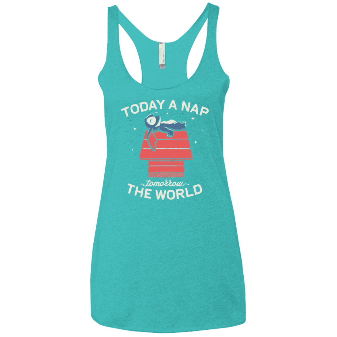 T-Shirts Tahiti Blue / X-Small Today a Nap Tomorrow the World Women's Triblend Racerback Tank