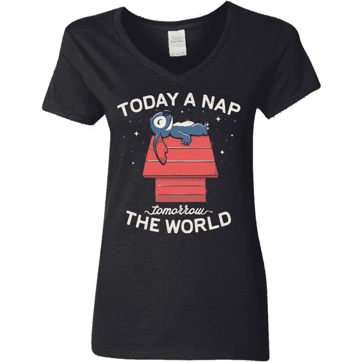 T-Shirts Black / S Today a Nap Tomorrow the World Women's V-Neck T-Shirt