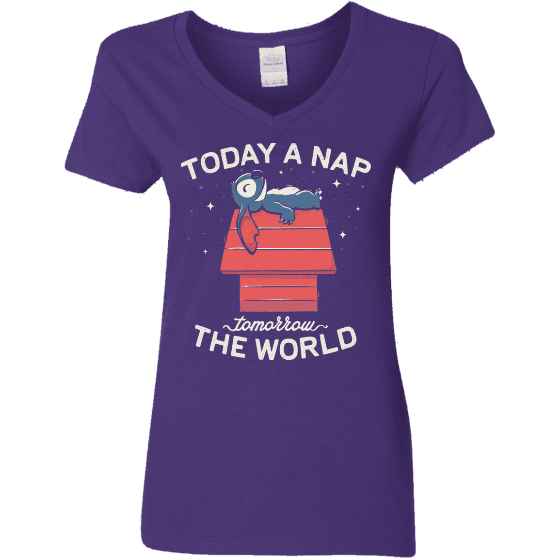 T-Shirts Purple / S Today a Nap Tomorrow the World Women's V-Neck T-Shirt