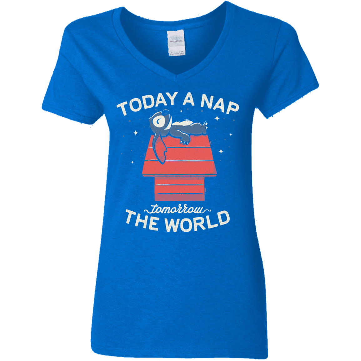 T-Shirts Royal / S Today a Nap Tomorrow the World Women's V-Neck T-Shirt