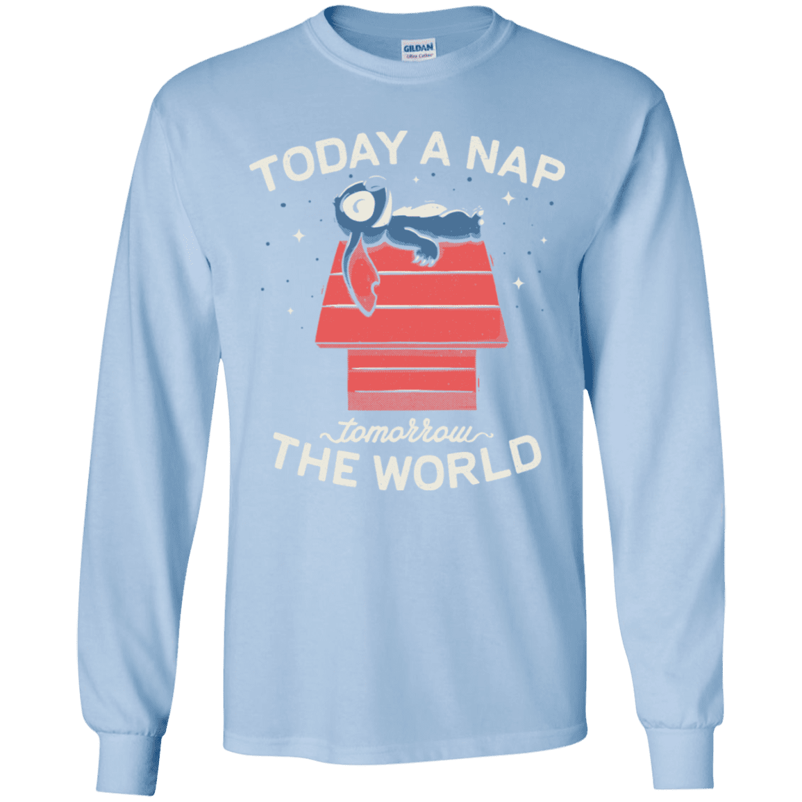 T-Shirts Light Blue / YS Today a Nap Tomorrow the World Youth Long Sleeve T-Shirt