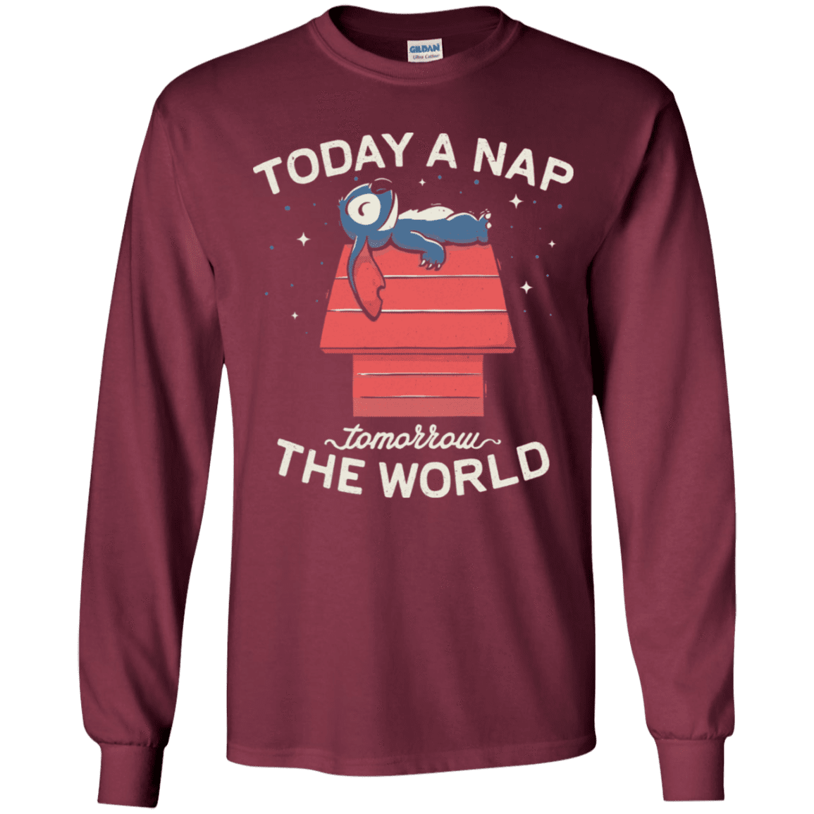 T-Shirts Maroon / YS Today a Nap Tomorrow the World Youth Long Sleeve T-Shirt