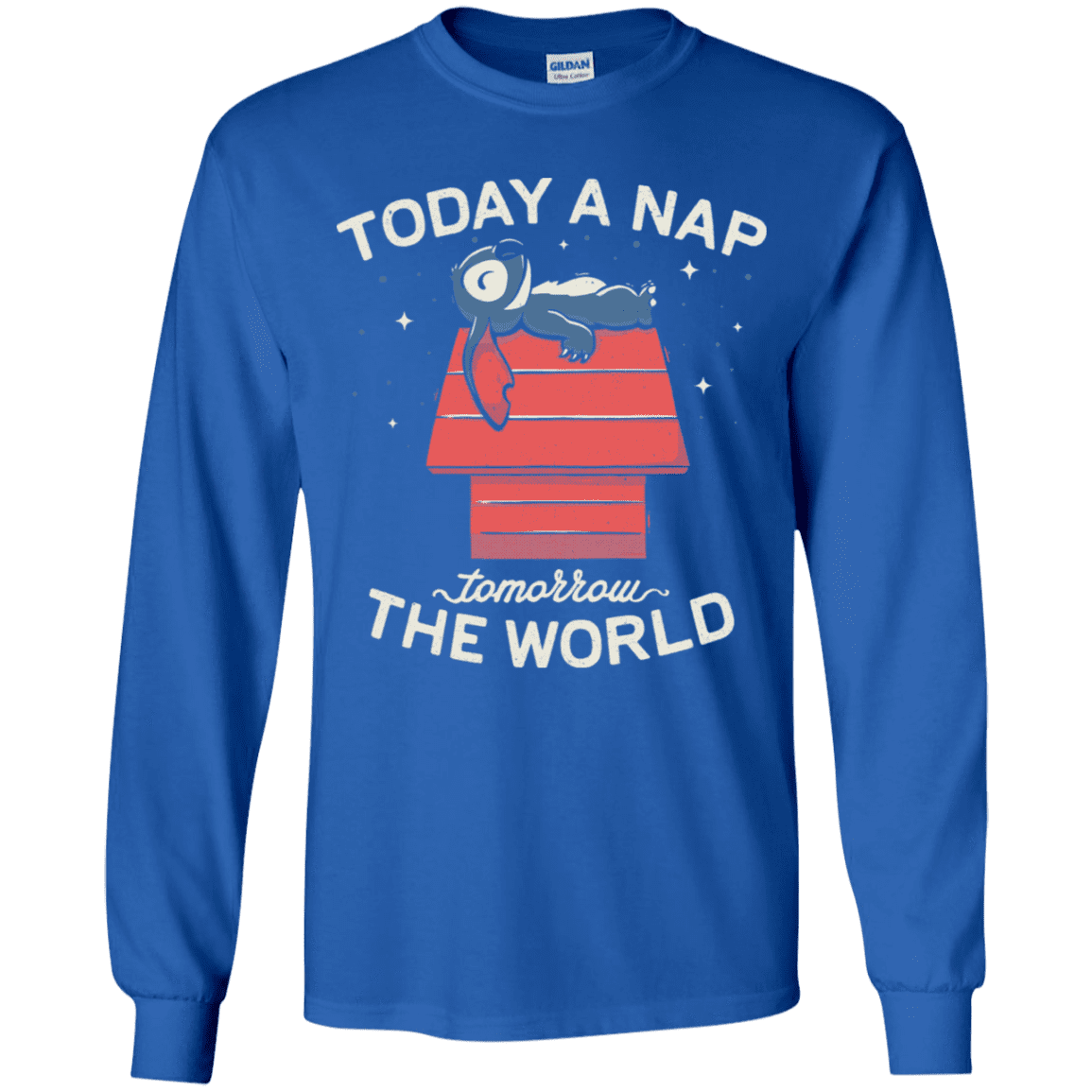 T-Shirts Royal / YS Today a Nap Tomorrow the World Youth Long Sleeve T-Shirt