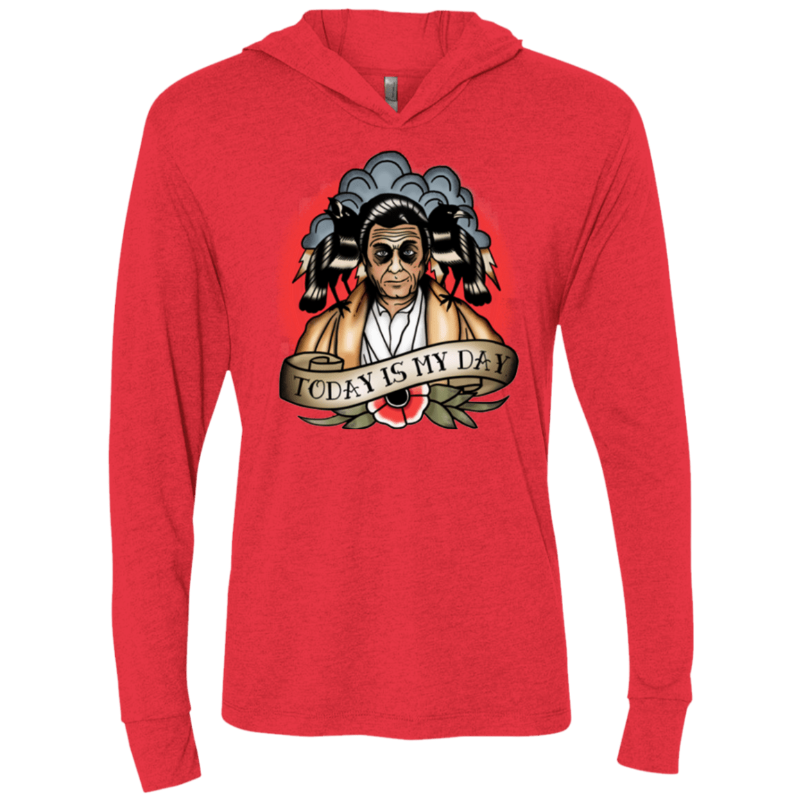 T-Shirts Vintage Red / X-Small Today Is My Day Triblend Long Sleeve Hoodie Tee