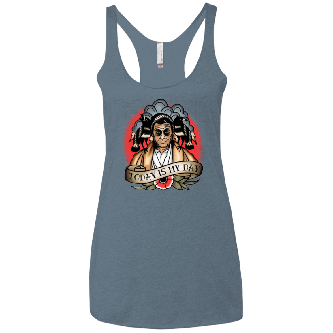 T-Shirts Indigo / X-Small Today Is My Day Women's Triblend Racerback Tank