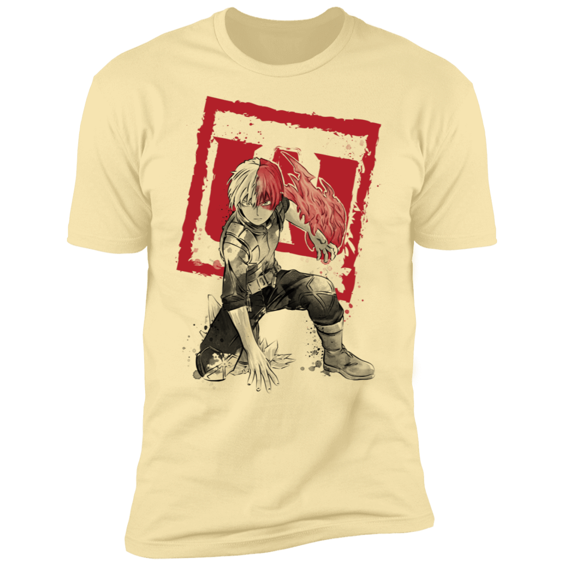 T-Shirts Banana Cream / S Todoroki sumi-e Men's Premium T-Shirt