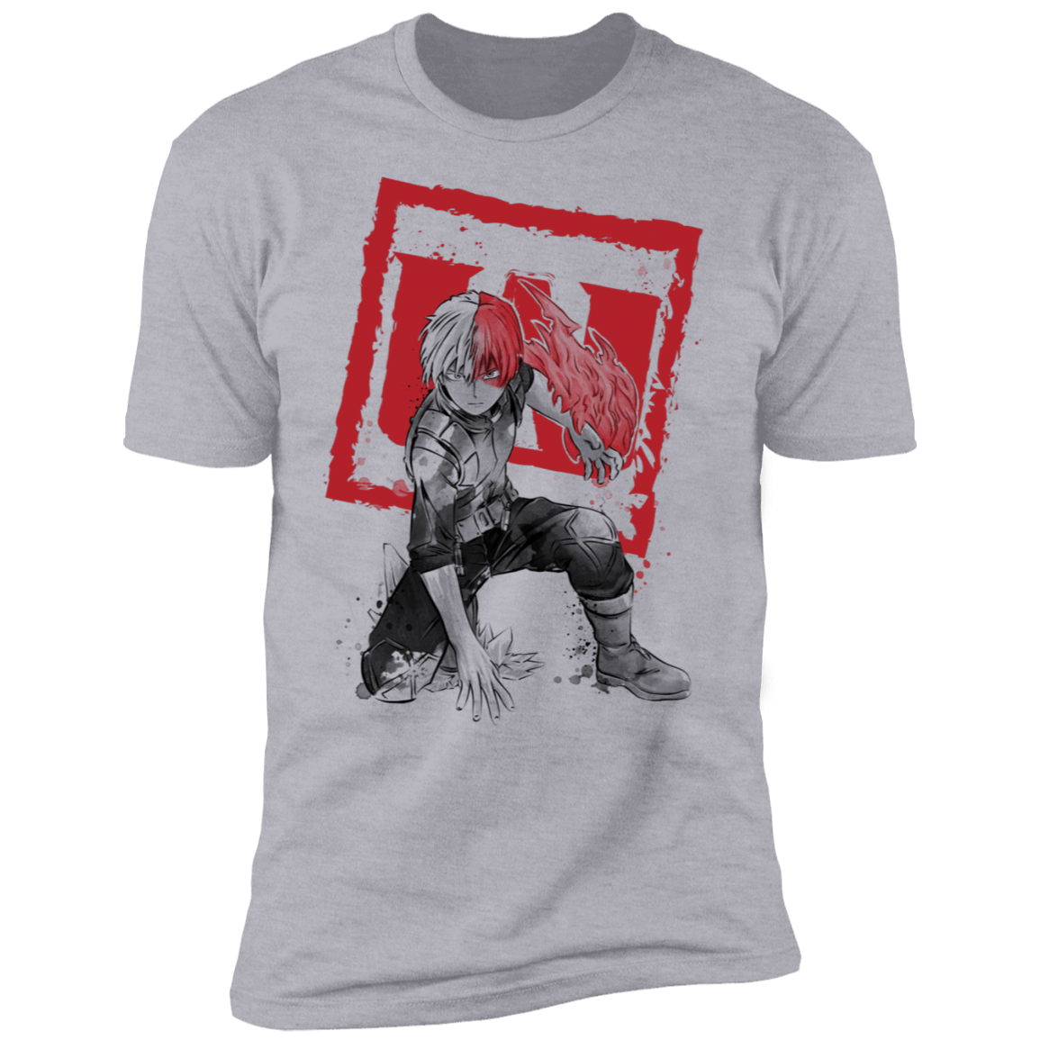 T-Shirts Heather Grey / S Todoroki sumi-e Men's Premium T-Shirt