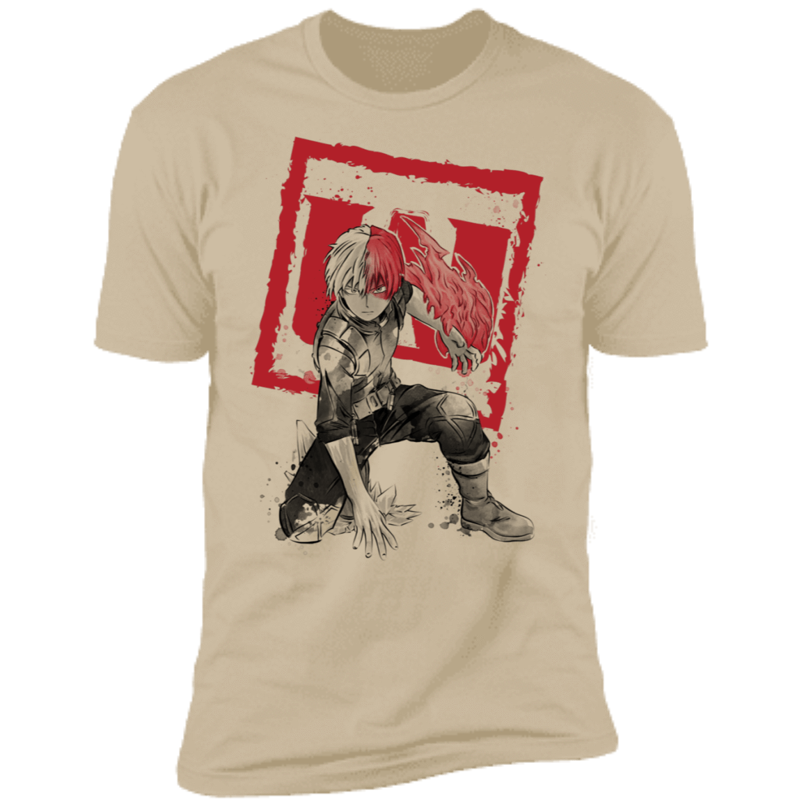 T-Shirts Sand / S Todoroki sumi-e Men's Premium T-Shirt