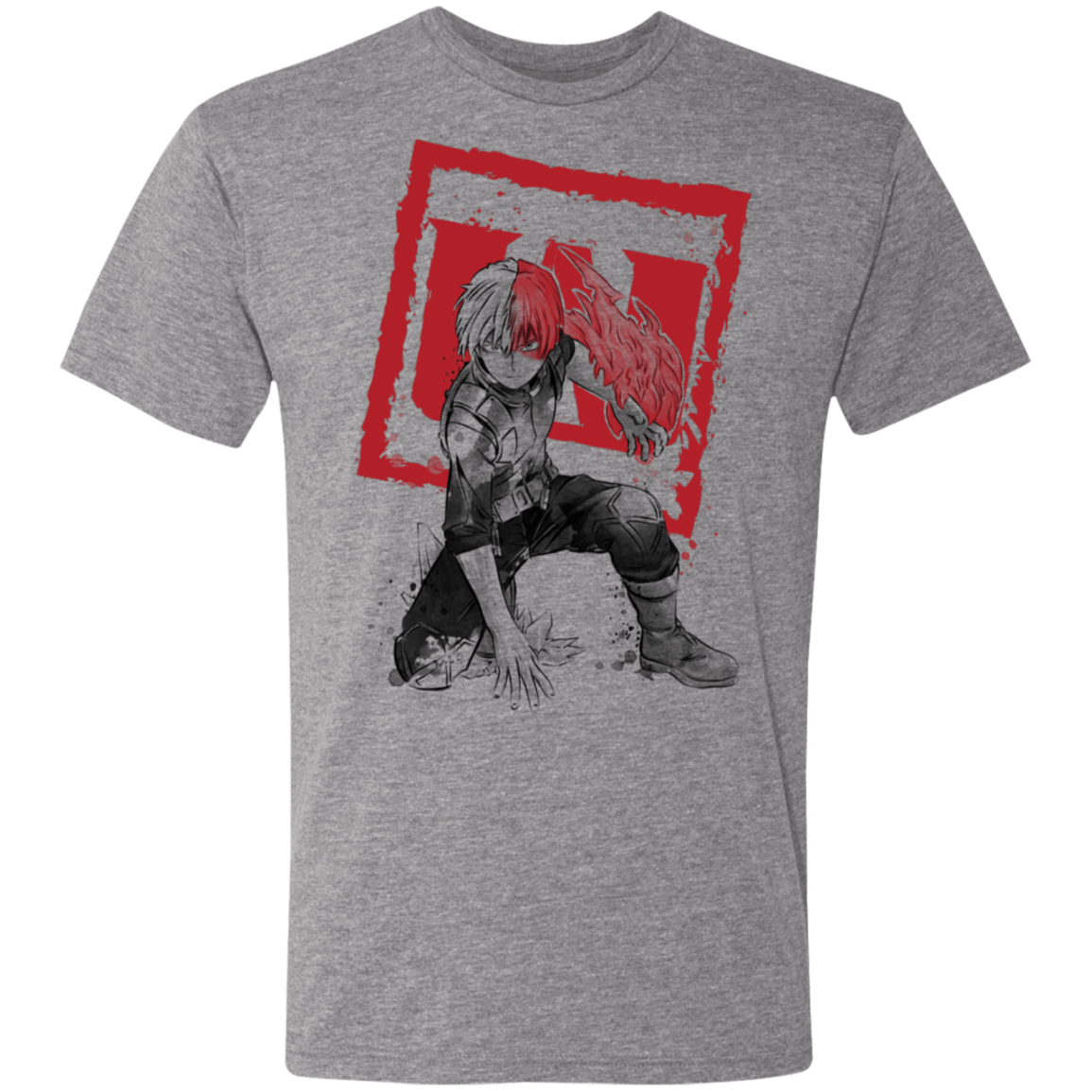 T-Shirts Premium Heather / S Todoroki sumi-e Men's Triblend T-Shirt