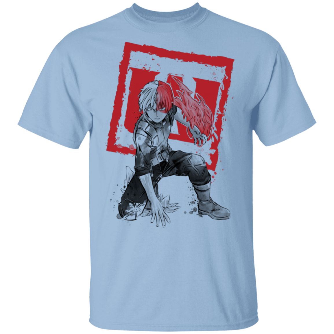T-Shirts Light Blue / S Todoroki sumi-e T-Shirt