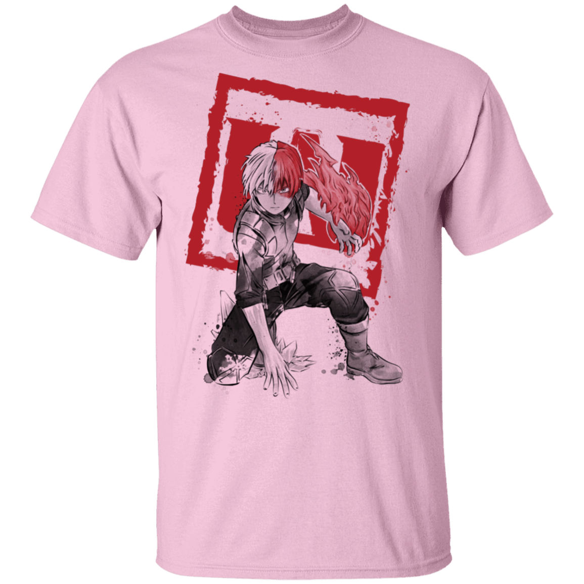T-Shirts Light Pink / S Todoroki sumi-e T-Shirt