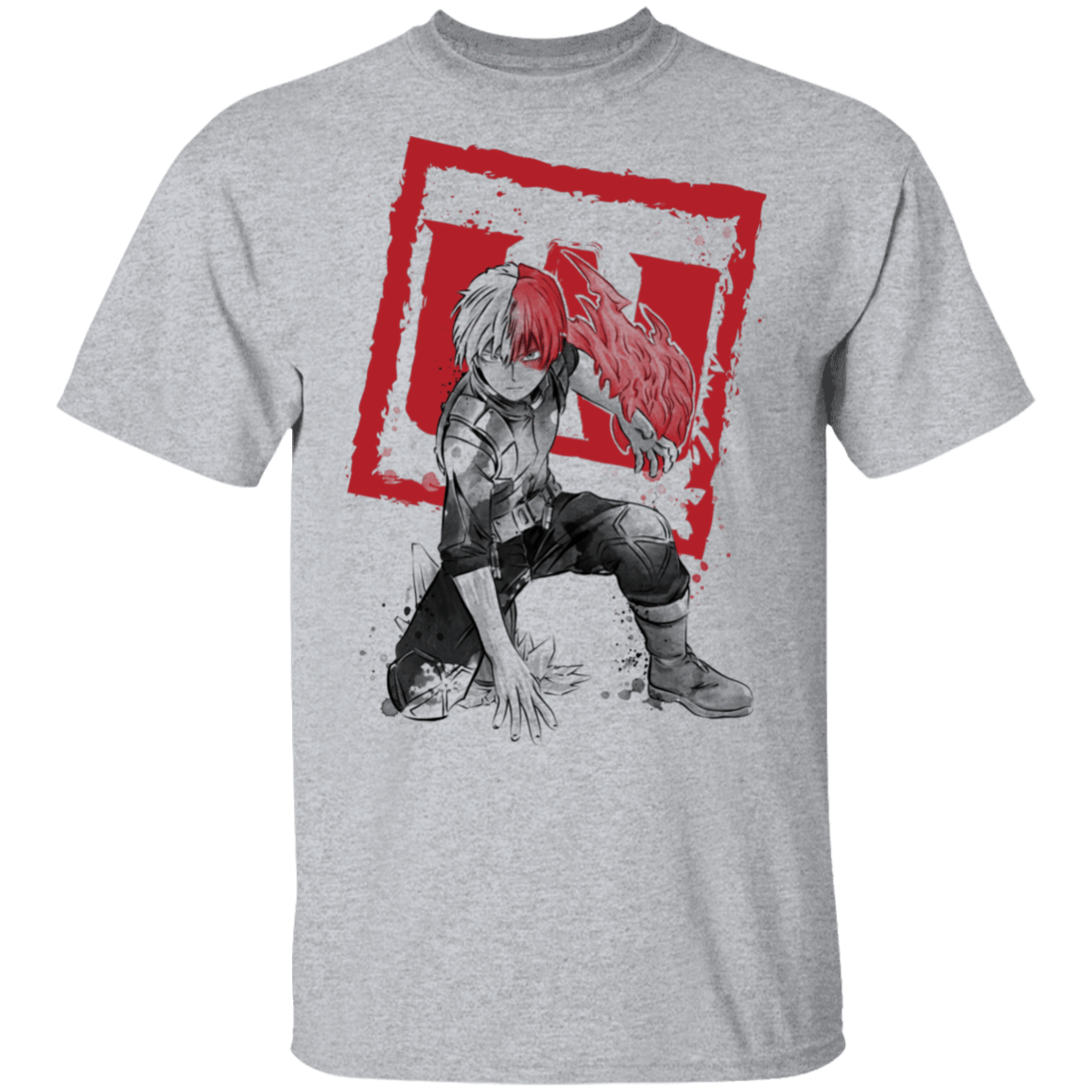T-Shirts Sport Grey / S Todoroki sumi-e T-Shirt