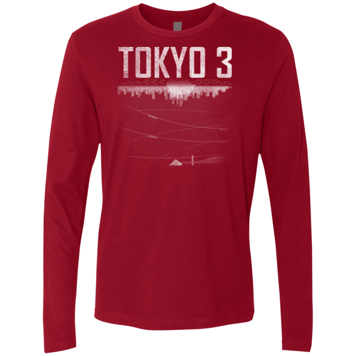 T-Shirts Cardinal / Small Tokyo 3 Men's Premium Long Sleeve