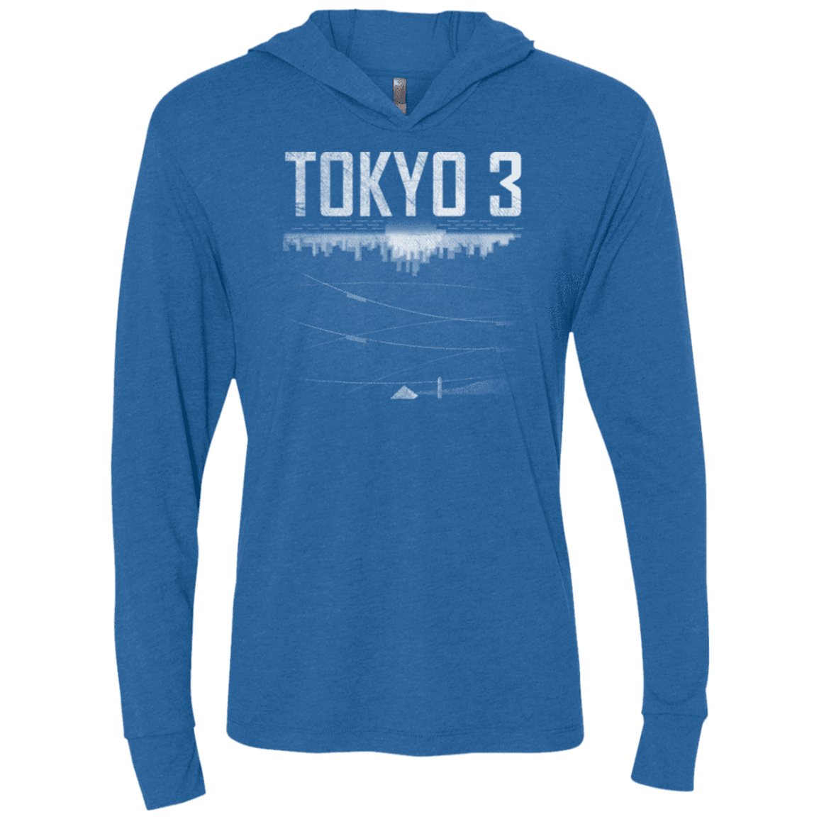 T-Shirts Vintage Royal / X-Small Tokyo 3 Triblend Long Sleeve Hoodie Tee