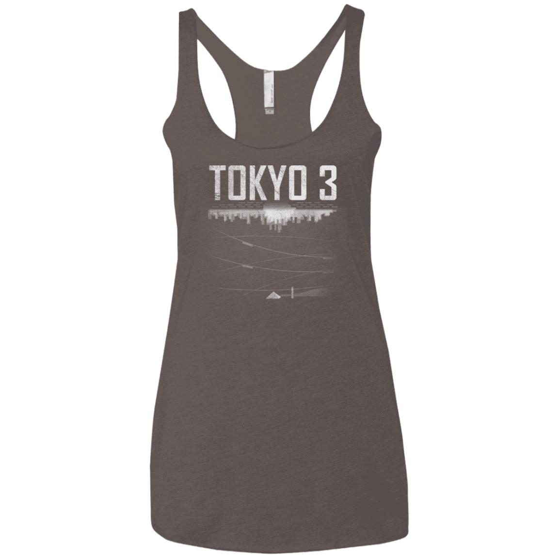 T-Shirts Macchiato / X-Small Tokyo 3 Women's Triblend Racerback Tank