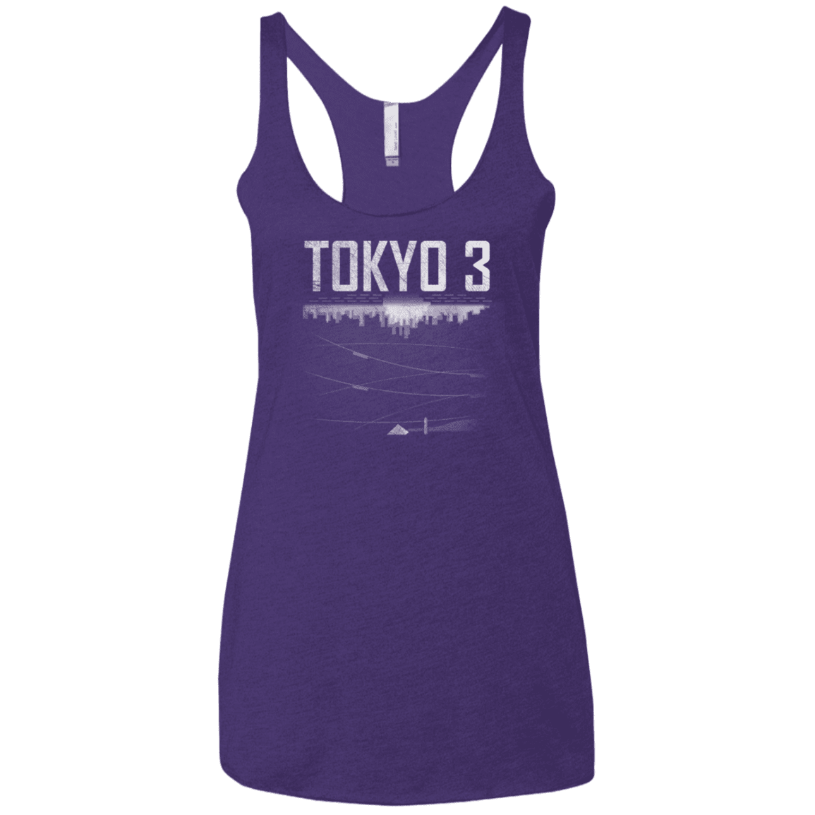 T-Shirts Purple / X-Small Tokyo 3 Women's Triblend Racerback Tank