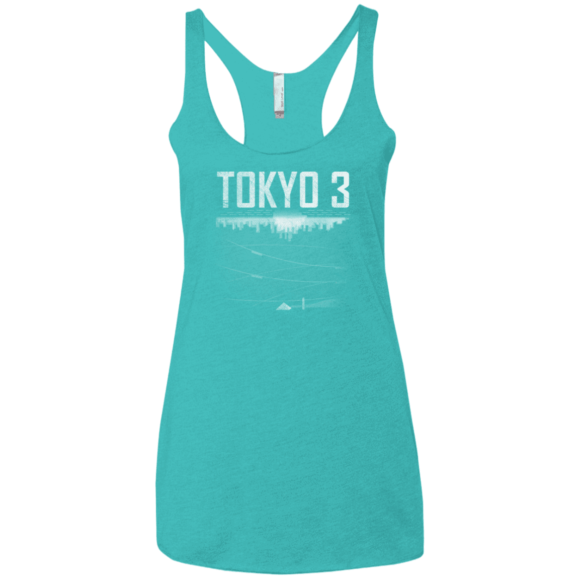 T-Shirts Tahiti Blue / X-Small Tokyo 3 Women's Triblend Racerback Tank