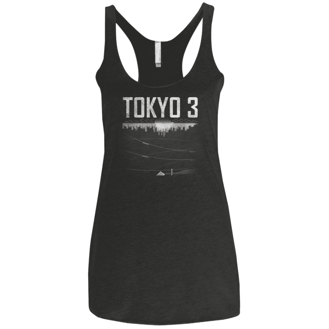 T-Shirts Vintage Black / X-Small Tokyo 3 Women's Triblend Racerback Tank