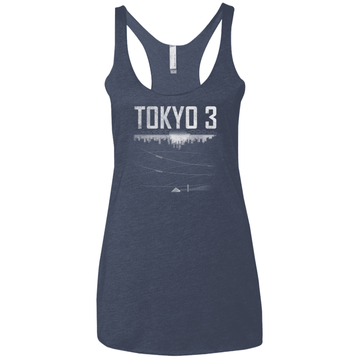T-Shirts Vintage Navy / X-Small Tokyo 3 Women's Triblend Racerback Tank