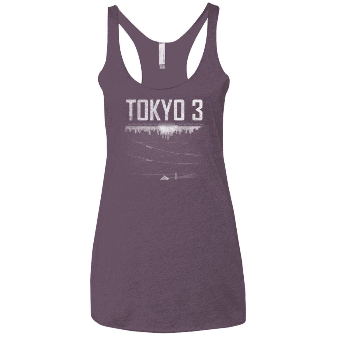 T-Shirts Vintage Purple / X-Small Tokyo 3 Women's Triblend Racerback Tank