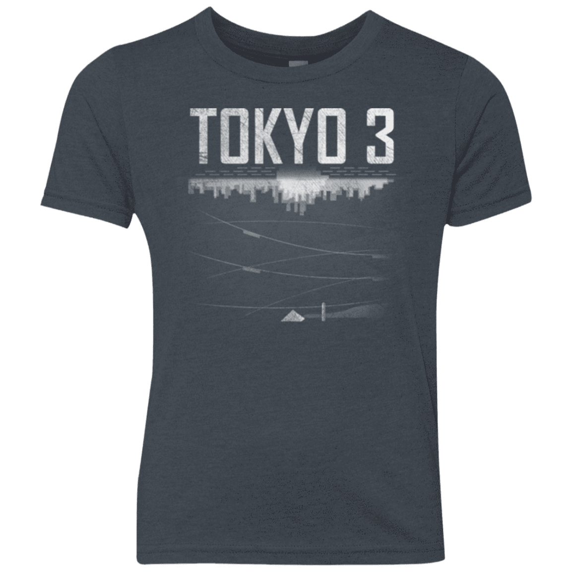T-Shirts Vintage Navy / YXS Tokyo 3 Youth Triblend T-Shirt