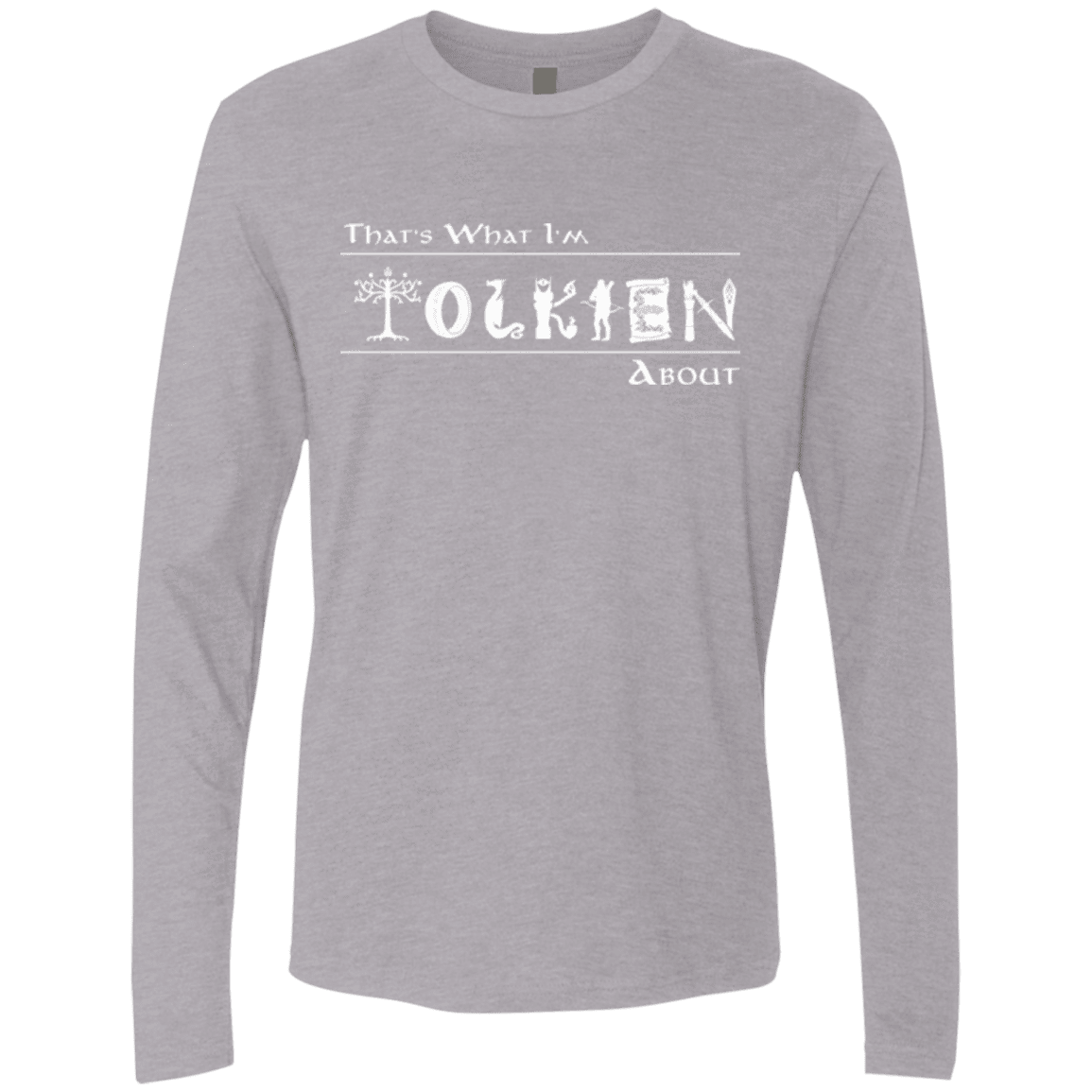 T-Shirts Heather Grey / Small Tolkien About Men's Premium Long Sleeve