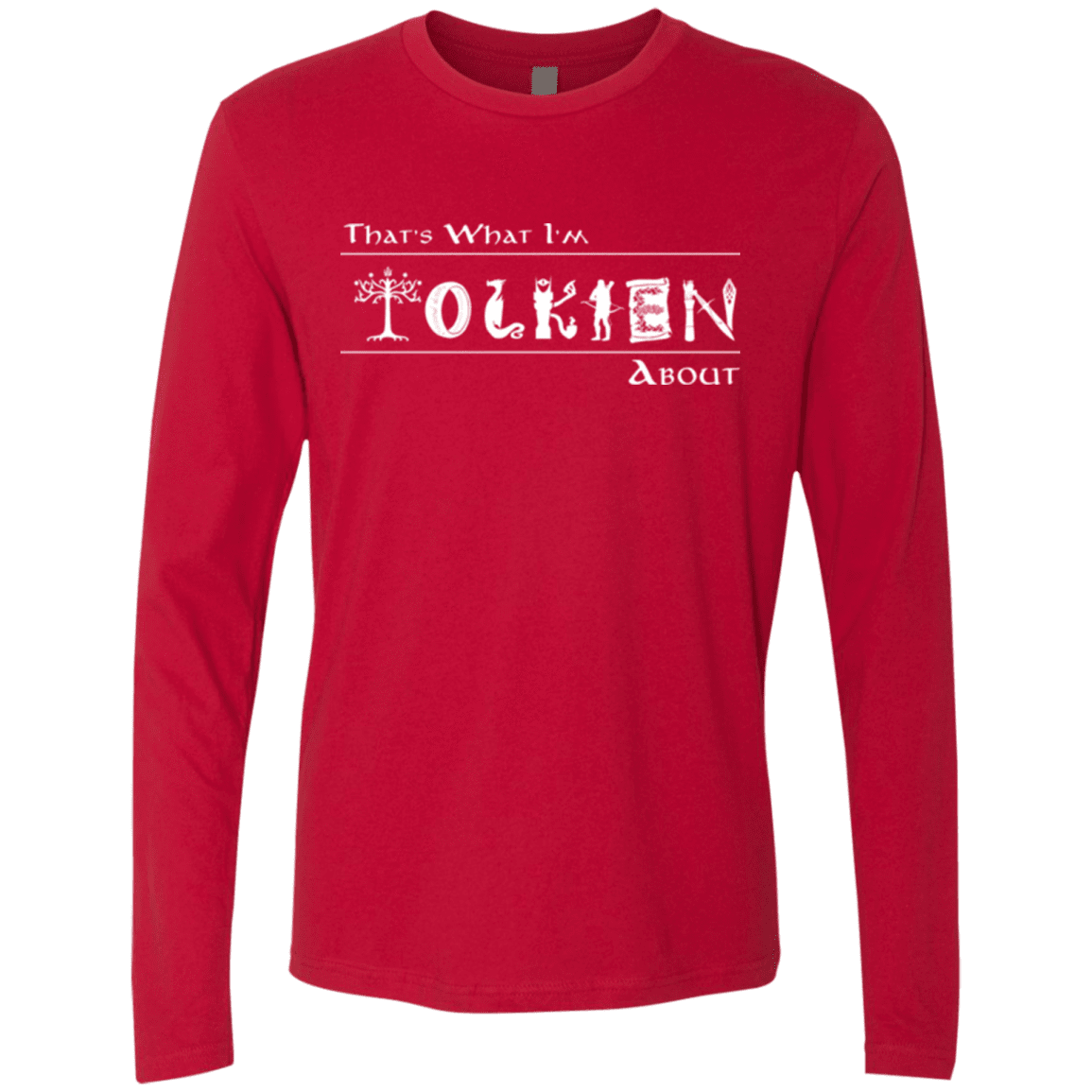 T-Shirts Red / Small Tolkien About Men's Premium Long Sleeve