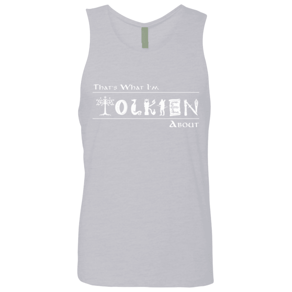 T-Shirts Heather Grey / Small Tolkien About Men's Premium Tank Top